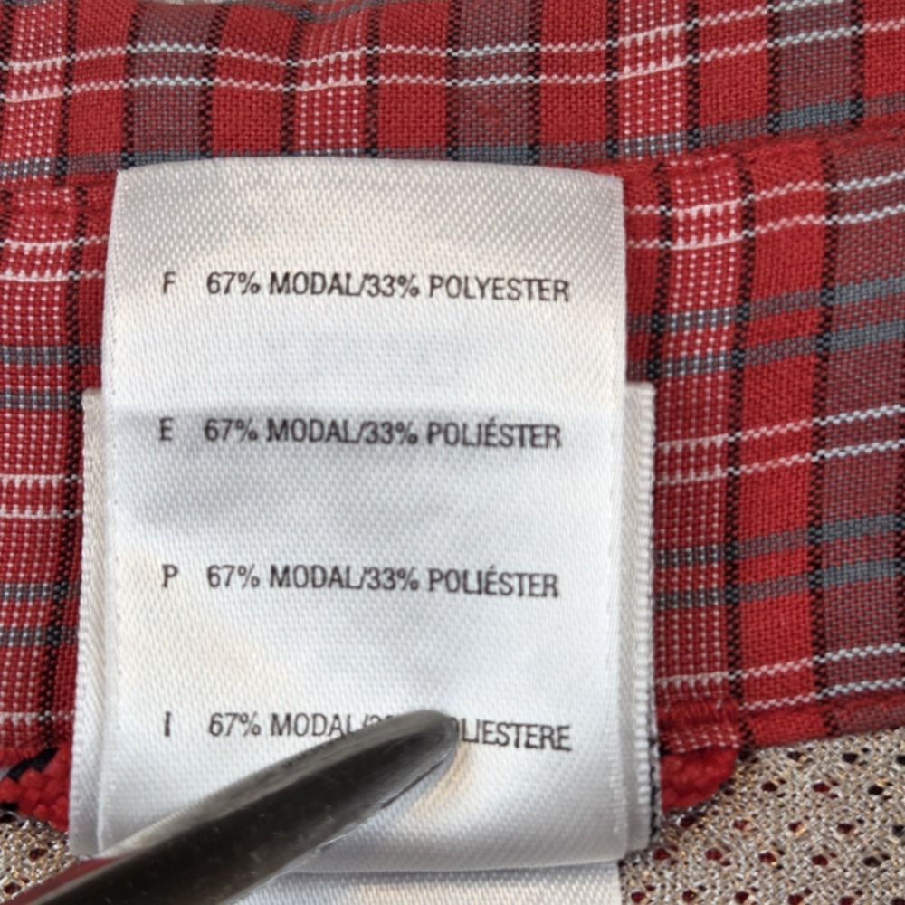 The North Face Red Plaid Short Sleeve Shirt Men's XL Button Up Active Outdoors - Picture 7 of 9